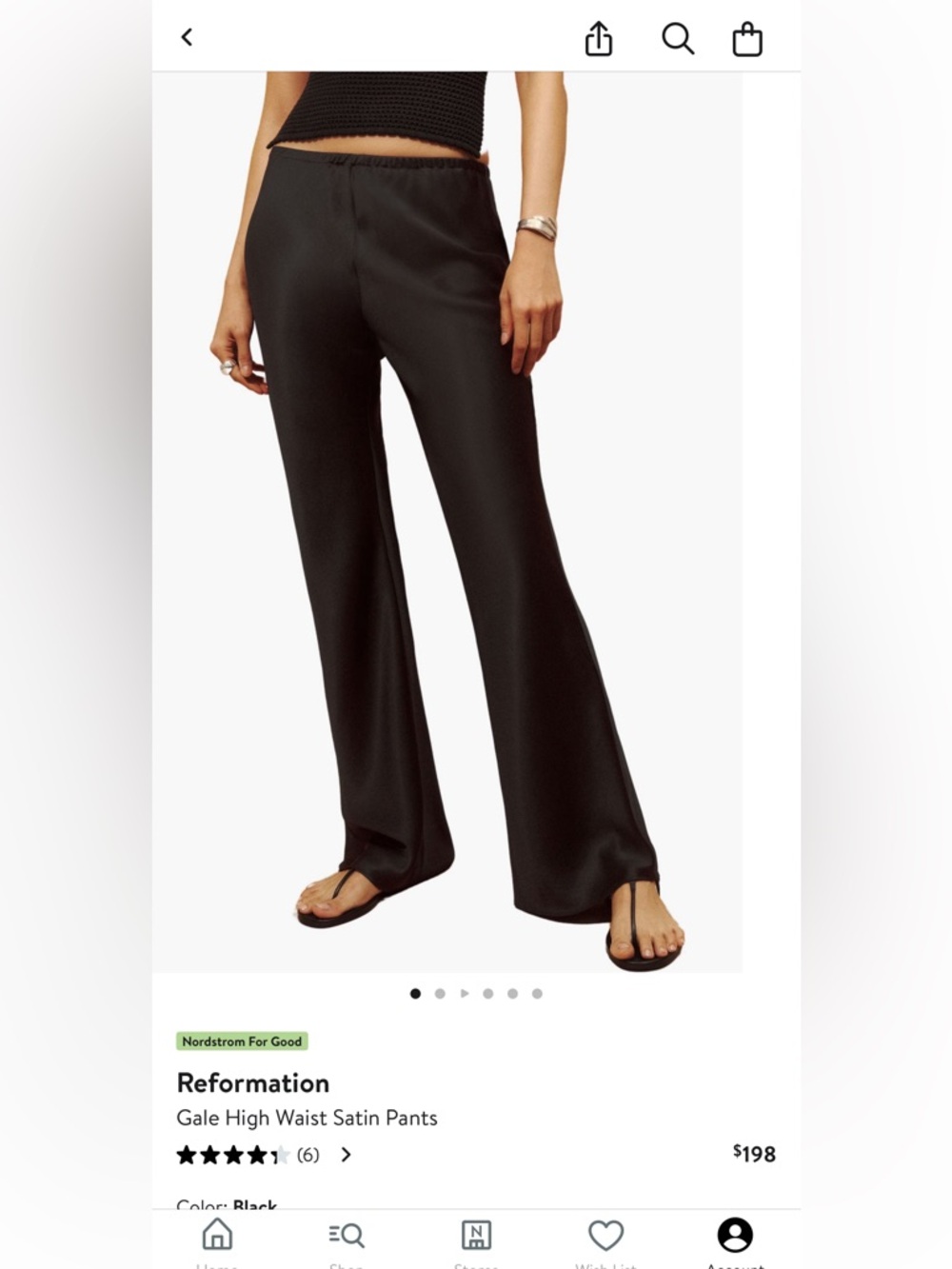 Reformation satin pants